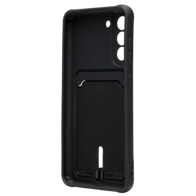 Чехол-накладка для Samsung G990 Galaxy S21FE (черный) - SC304 с картхолдером