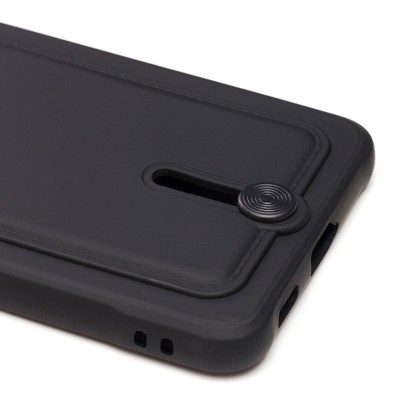 Чехол-накладка для Samsung G990 Galaxy S21FE (черный) - SC304 с картхолдером