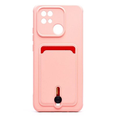 Чехол-накладка для Xiaomi Redmi 10C (светло-розовый) - SC304 с картхолдером