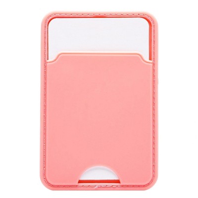 Картхолдер футляр для карт на клеевой основе (персиковый) - CH05