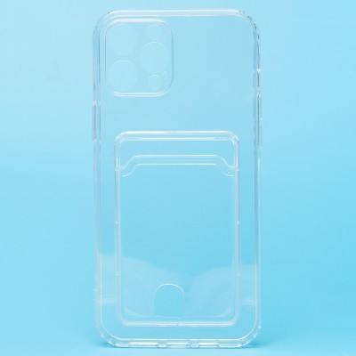 Чехол-накладка для Apple iPhone 12 Pro Max (прозрачный) - SC276 с картхолдером