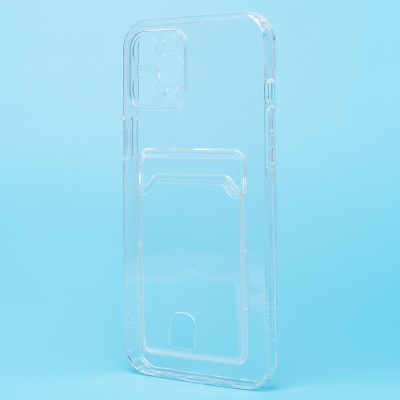 Чехол-накладка для Apple iPhone 12 Pro Max (прозрачный) - SC276 с картхолдером