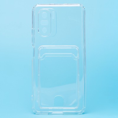 Чехол-накладка для Xiaomi Poco F3 (прозрачный) - SC276 с картхолдером Чехол-накладка для Xiaomi Poco F3 (прозрачный) - SC276 с картхолдером