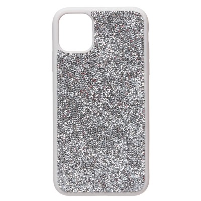 Чехол-накладка для Apple iPhone 11 россыпь кристаллов (серебяный) - PC071 POSH SHINE