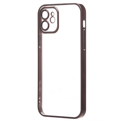 Чехол-накладка для Apple iPhone 12 (черный) - PC073 с закрытой камерой