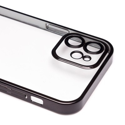 Чехол-накладка для Apple iPhone 12 (черный) - PC073 с закрытой камерой