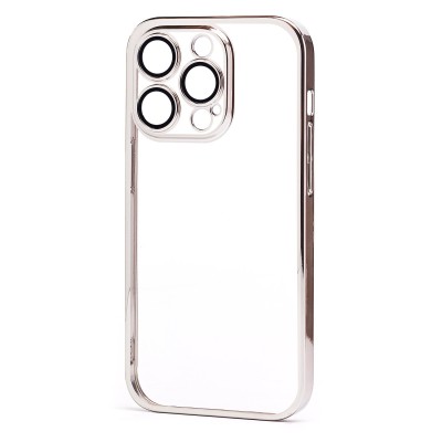 Чехол-накладка для Apple iPhone 14 Pro (серебяный) - PC073 с закрытой камерой