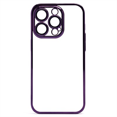 Чехол-накладка для Apple iPhone 14 Pro (фиолетовый) - PC073 с закрытой камерой