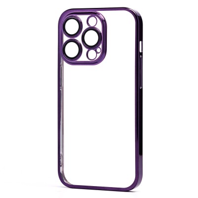 Чехол-накладка для Apple iPhone 14 Pro (фиолетовый) - PC073 с закрытой камерой