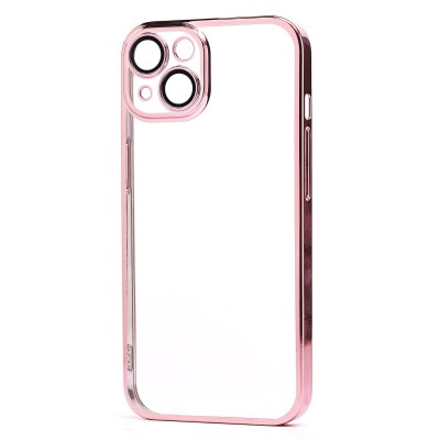 Чехол-накладка для Apple iPhone 14 (розовое золото) - PC073 с закрытой камерой