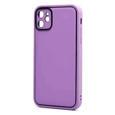 Чехол-накладка для Apple iPhone 11 (сиреневый) - PC084 экокожа