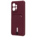 Чехол-накладка для Xiaomi Redmi Note 12 4G (бордовый) - SC304 с картхолдером