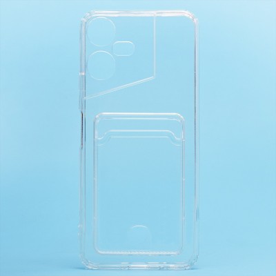 Чехол-накладка для Tecno Pova Neo 3 (прозрачный) - SC276 с картхолдером