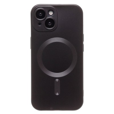 Чехол-накладка для Apple iPhone 15 (черный) SM020 Matte SafeMag