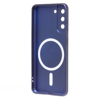 Чехол-накладка для Samsung G991 Galaxy S21 (темно-синий) - SM020 Matte SafeMag