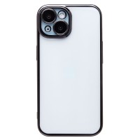 Чехол-накладка для Apple iPhone 15 (черный) - PC073 с закрытой камерой
