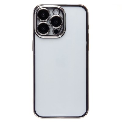 Чехол-накладка для Apple iPhone 15 Pro Max (серебяный) - PC073 с закрытой камерой