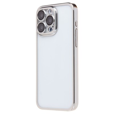 Чехол-накладка для Apple iPhone 15 Pro Max (серебяный) - PC073 с закрытой камерой