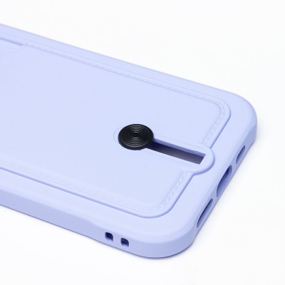 Чехол-накладка для Apple iPhone 12 (темно-фиолетовый) - SC304 с картхолдером