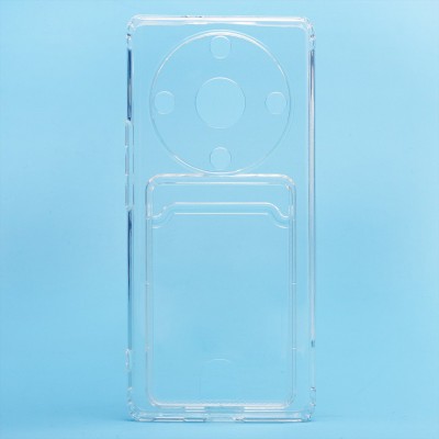 Чехол-накладка для Huawei Honor X9a (прозрачный) - SC276 с картхолдером