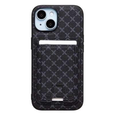 Чехол-накладка для Apple iPhone 15 (черный) - SM022 SafeMag c картхолдером Чехол-накладка для Apple iPhone 15 (черный) - SM022 SafeMag c картхолдером
