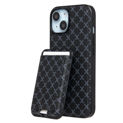 Чехол-накладка для Apple iPhone 15 (черный) - SM022 SafeMag c картхолдером