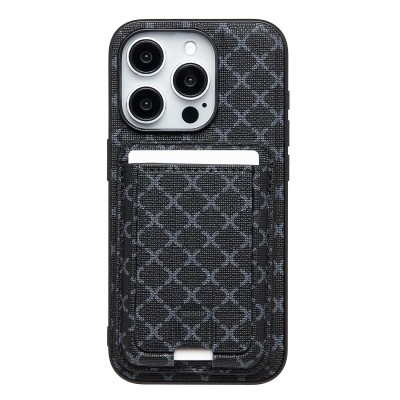 Чехол-накладка для Apple iPhone 15 Pro (черный) - SM022 SafeMag c картхолдером