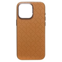 Чехол-накладка для Apple iPhone 15 Pro Max (коричневый) - SM089 SafeMag экокожа