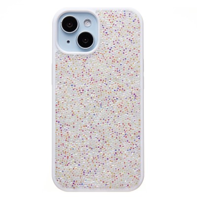 Чехол-накладка для Apple iPhone 15 россыпь кристаллов (белый) - PC071 POSH SHINE