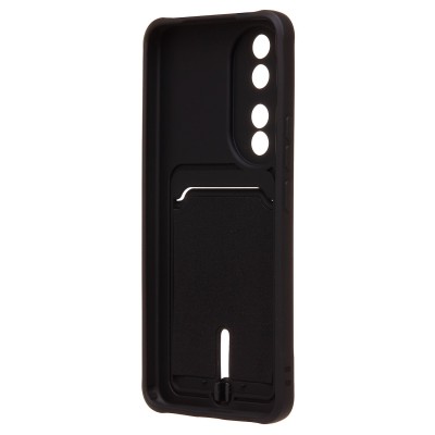 Чехол-накладка для Honor 90 (черный) - SC304 с картхолдером