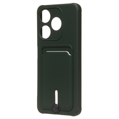 Чехол-накладка для Tecno Spark 10C (темно-зеленый) - SC304 с картхолдером