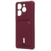 Чехол-накладка для Tecno Spark 10 Pro (бордовый) - SC304 с картхолдером