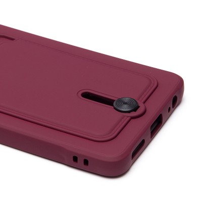 Чехол-накладка для Tecno Spark 10 Pro (бордовый) - SC304 с картхолдером