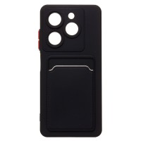 Чехол-накладка для Infinix Smart 8 Pro (черный) - SC337 с картхолдером Чехол-накладка для Infinix Smart 8 Pro (черный) - SC337 с картхолдером