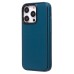 Чехол-накладка для Apple iPhone 14 Pro (синий) - PC084 экокожа