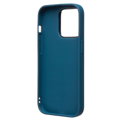 Чехол-накладка для Apple iPhone 14 Pro (синий) - PC084 экокожа