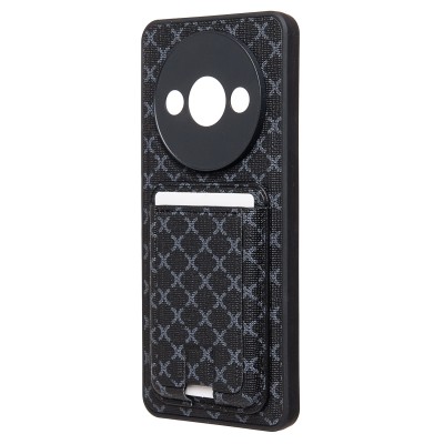 Чехол-накладка для Xiaomi Poco C61 (черный) - SM022 c картхолдером