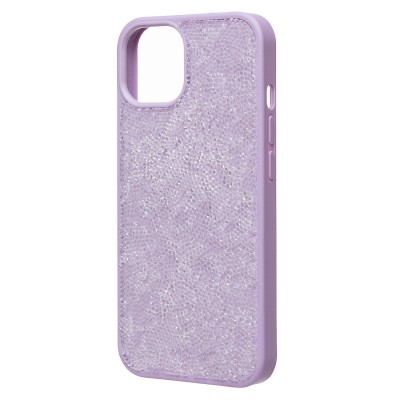 Чехол-накладка для Apple iPhone 13 россыпь кристаллов (ледяной фиолетовый) - PC071 POSH SHINE
