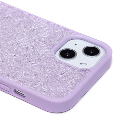 Чехол-накладка для Apple iPhone 13 россыпь кристаллов (ледяной фиолетовый) - PC071 POSH SHINE
