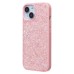 Чехол-накладка для Apple iPhone 15 россыпь кристаллов (розовый) - PC071 POSH SHINE