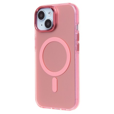 Чехол-накладка для Apple iPhone 15 (розовый) - SM025 SafeMag
