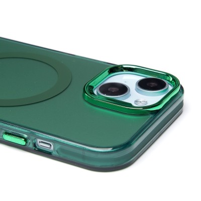 Чехол-накладка для Apple iPhone 15 (зеленый) - SM025 SafeMag