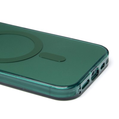 Чехол-накладка для Apple iPhone 15 (зеленый) - SM025 SafeMag