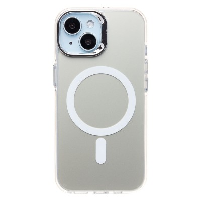 Чехол-накладка для Apple iPhone 15 (белый) - SM025 SafeMag