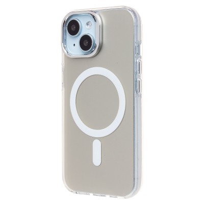 Чехол-накладка для Apple iPhone 15 (белый) - SM025 SafeMag
