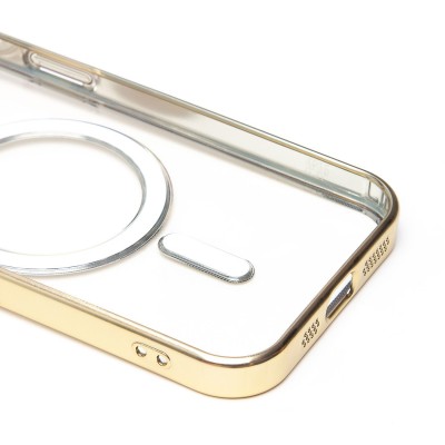 Чехол-накладка для Apple iPhone 15 (золотой) - SM027 SafeMag