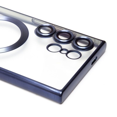 Чехол-накладка для Samsung Galaxy S24 Ultra (титановый синий) - SM027 SafeMag