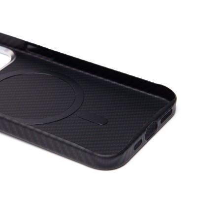 Чехол-накладка для Apple iPhone 15 Pro (черный) - SM028 SafeMag Carbon