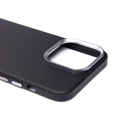 Чехол-накладка для Apple iPhone 15 Pro Max (черный) - SM028 SafeMag Carbon