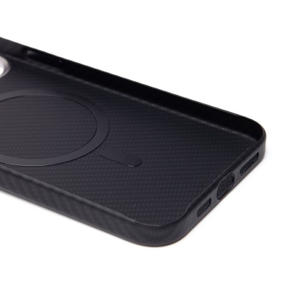 Чехол-накладка для Apple iPhone 15 Pro Max (черный) - SM028 SafeMag Carbon